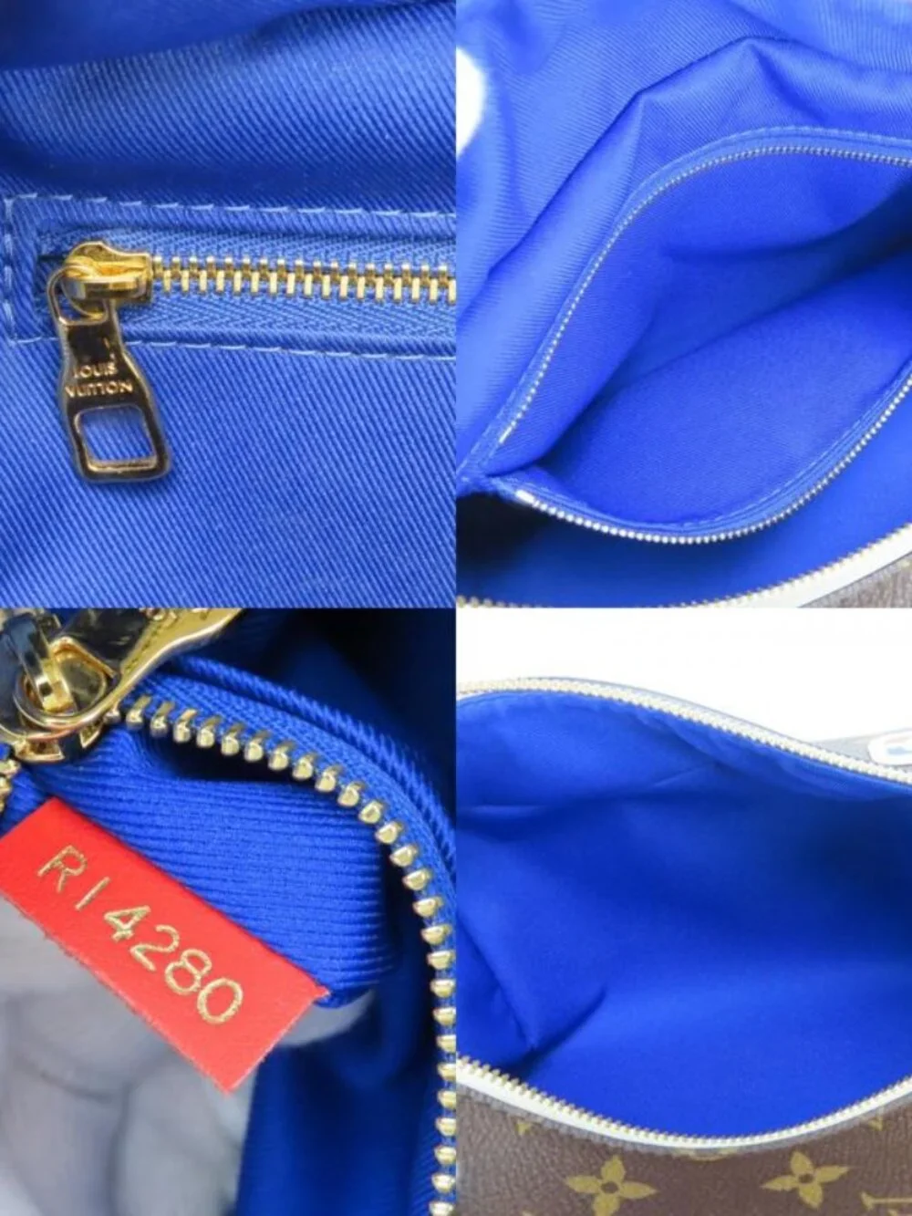 Louis Vuitton Handbag NBA Drop Kit Monogram Brown Blue NBA Collaboration Initial